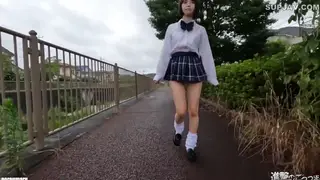 Asian Teen in Uniform Takes Creampie After Blowjob