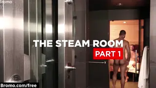 Inked Muscle Studs Swap Blowjobs in Steamy Sauna