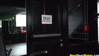 Coach Takes His Student Bareback on the Gym Desk