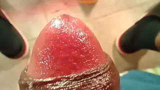Hairy Latino Daddy Pisses and Strokes on Cam