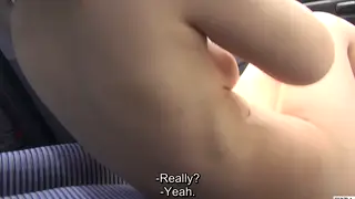Japanese MILF Enjoys Outdoor Car Ride Naked