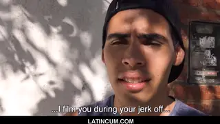 Latino Twink Takes Cash for a Bareback POV Blowjob