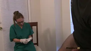 Nurse in Uniform Milks Massive Cumshot From Patient