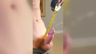 Redhead Twink Measures Boner Before Hands-Free Climax