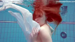 Petite European Teen Swims Naked in Outdoor Pool