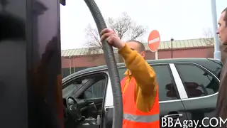 Hairy Bear Takes a POV Blowjob Before a Cumshot