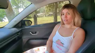 Blonde MILF Cheats with Friend's Son in Car