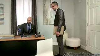 Uniformed Employee Services a Big Cock at the Office