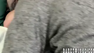 Twink Takes Hard Bareback Pounding from Behind
