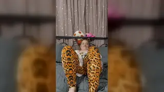 Blonde BBW in a Catsuit Strips and Rubs Her Shaved Mound to Orgasm