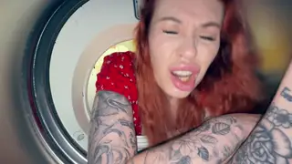 Stepson Frees Stepmom From Washer for Deep Creampie