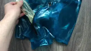 Muscular European in Latex Endures Bondage and Toys