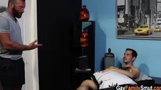 Hairy Bear Daddy Barebacks Smooth Twink in Taboo Hookup