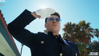 Marine Gets a POV Blowjob Before a Standing Doggystyle Finish