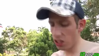 Latino Performer Swallows Load During Outdoor Blowjob
