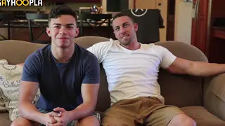 Muscular Latino Daddy Rims Twink in Casting Debut