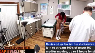 Bound Brunette Endures Rough Hospital Roleplay Scene