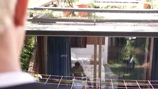 Slender Neighbour Joins Interracial Play With Toys