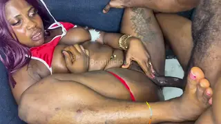 Ebony Santa Takes a Hard Missionary Pounding