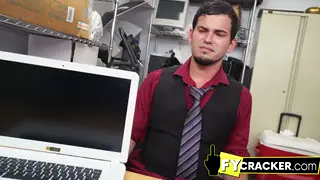 Preppie Twink Kneels for Ebony Blowjob