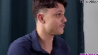 Muscular Hunk Gets Deepthroat and Creampie From Friend
