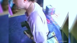 Skinny British MILF Sucks Cock at Photo Shoot