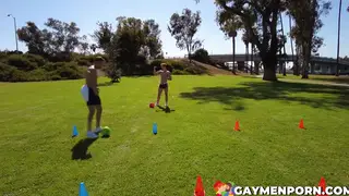 Teen Twinks Play Soccer Before Blowjob and Doggystyle