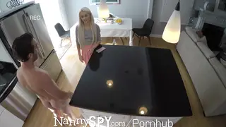 Blonde Nanny Earns Creampie From Stepdad During Webcam Show