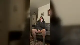 Curvy Stepmom Commands Stepson to Stroke on Call