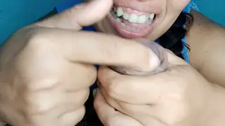 Indian Stepsister Works Foreskin With Tongue During Deep Blowjob