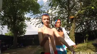 Blonde Twinks Share Blowjobs on Holiday Adventure