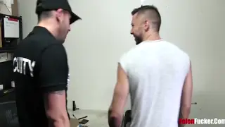 Security Guard in Uniform Dominates a Willing Twink