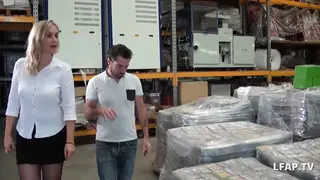 Blonde European MILF Takes Anal in Warehouse Encounter