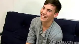 British Twink Auditions With a Slow Handjob Finish