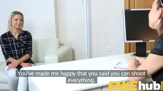 Blonde Newcomer Discovers Lesbian Pleasure on Casting Couch
