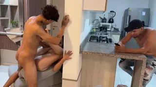 Petite Latina Cheats While Husband Is Distracted