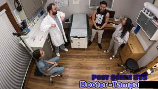 Latina in Latex Roleplays a Gyno Exam With Her Boyfriend