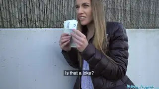 Brunette Stranger Sucks and Fucks Outdoors for Cash