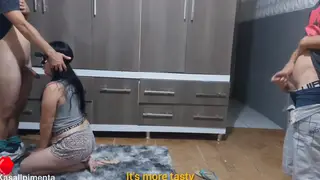 Curvy Latina Wife Shared in Blindfolded Cuckold Gangbang