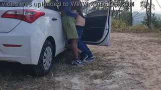 Latino Takes BBC Bareback in Car POV