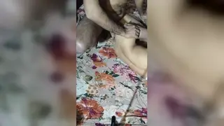Indian Teen Stepdaughter Gives Footjob to Older Man