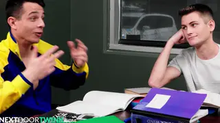 Twink Tutor Takes Three Jocks in Classroom