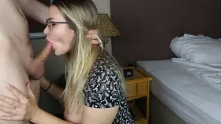 Busty Blonde Endures Rough Deepthroat Lesson From Tutor