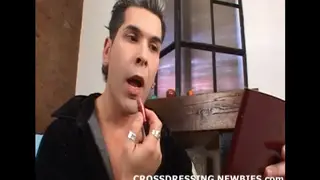 Slender Guy in Skirt Cosplay Gives Slow Blowjob