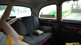 Brunette Gives Deepthroat POV Blowjob in Moving Car