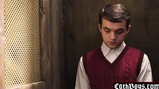 Muscular Priest Takes Twink in Church
