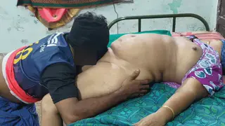 Voluptuous Indian Stepmom Seduces Stepson in the Bedroom