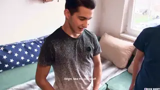 Muscular European Gets Spanked and Rimmed on a Patio