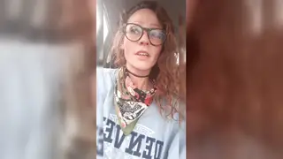 Redhead Edges Herself Publicly With Vibrating Panties