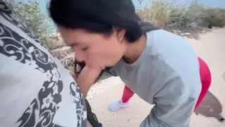 Spanish Amateur Takes a Deep Throat Outdoors